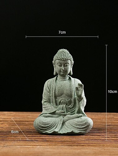 Buddha-Statue – perfekt für Zen-Garten, Fischaquarium, Yoga, Bonsai und mehr – spirituelle Feng-Shui-Dekoration und glückliche Teemann-Ornamente