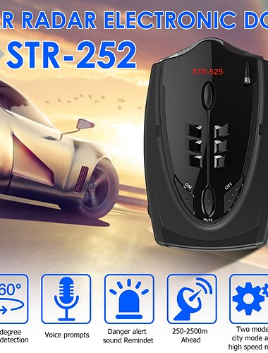  12V Car radar Detector English Russian Thai Voice Speed Alert Antiradar Alarm Warning X K CT La Anti radar Vehicle Car Detector