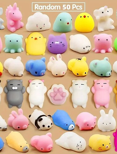  Farbe zufällig 30 Stück Mochi Squishy Mini Squishies Spielzeug Tier Squishys kostenloser Versand Party Kinder Anti Stress Relief Spielzeug Stressabbau Spielzeug