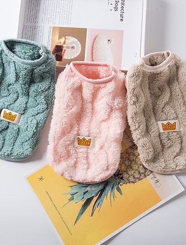  Chien Chat Sweat-shirt Gilet Mode Le style mignon Hiver Chaud Respirable Doux Lavable Confortable Extérieur Casual Quotidien Vêtements pour chiens for Bichon Frisé Loulou de Poméranie Bébé Animal
