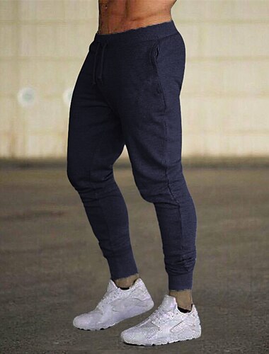  Herren Fleecehosen Jogginghose Trainingshose Jogginghose Jogger Trainingshosen Trainingshose Tasche Elastische Taille Feste Farbe Leichtgewichtig Casual Täglich Hose sportlich Schwarzine Weiß