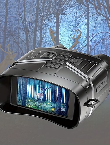  نظارات الرؤية الليلية 4Kb - مناظير الرؤية الليلية 4K مقاس 3 بوصات يمكن لمناظير الشاشة الكبيرة حفظ الصور والفيديو مع بطاقة ذاكرة 32 جيجا بايت & بطارية ليثيوم قابلة للشحن