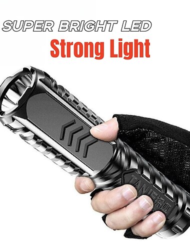  linterna recargable multifuncional led brillante 500m de largo alcance mini linterna portátil duradera