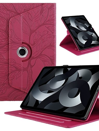  Tablette Hüllenabdeckung Für Apple 11 9.7 iPad Air 5 ipad 9th 8th 7th Generation 10.2 inch iPad Air 3 iPad mini 5. 4 mit Halterung Flipbare Hülle 360° Drehbar Baum Einfarbig TPU PU-Leder