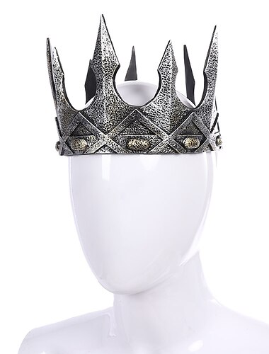  Retro Antiguo Medieval Corona Feria del Renacimiento Príncipe Vikingo Hombre Fantasía Real Mascarada Fiesta Mascarada Adulto Tiaras Todas las Temporadas