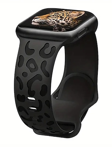  1 balení 6 ks Sportovní značka Kompatibilní s Řemínek k hodinkám Apple Watch 38 mm 40 mm 41 mm 42 mm 44 mm 45 mm 49 mm Dámské Matná černá Prodyšné Silikon Náhradní pásek na hodinky pro iwatch Ultra 2