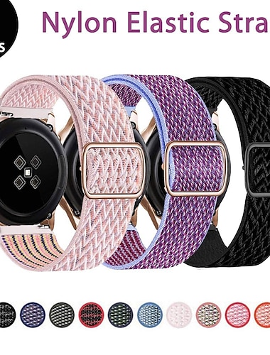  Ремешок для часов для Samsung Galaxy Watch 7/6/5/4 40/44mm, Galaxy Watch 5 Pro 45mm, Galaxy Watch 6/4 Classic 42/46/43/47mm, Watch 3, Active 2, Gear S3 S2 Нейлон Замена Ремень 20mm 22mm Быстросъемный
