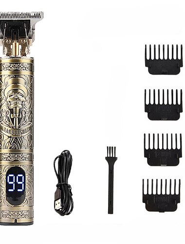  Professionelle wiederaufladbare elektrische Haarschneidemaschine für Männer – Vintage-T9-Haarschneidemaschine mit Friseurschneider und Rasierer – perfekt für den Heim- und Salongebrauch