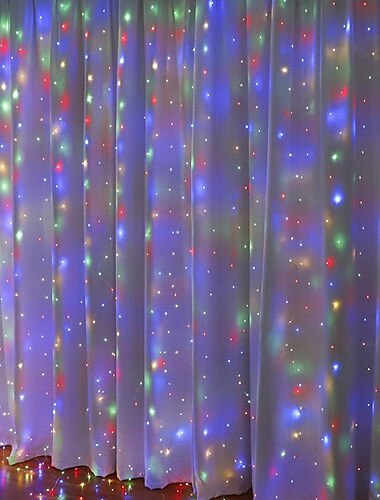  LED gardinlys kobbertråd med 8 belysningsindstillinger fjernbetjening USB-drevet til ferierums vindue gardin dekoration