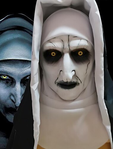  la monja Zombi Máscara Accesorios de Halloween Adulto Hombre Mujer Gracioso Víspera de Todos los Santos Carnaval Mardi Gras Disfraz de carnaval fácil