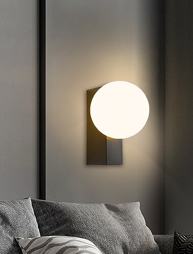  Lightinthebox lampada da parete a led dimmerabile globle design rame 26 cm moderna lampada da parete a led sfondo soggiorno camera da letto comodino applique da parete per interni in alluminio
