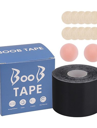  Unsichtbares Dessous-Accessoires-Set für Damen – anhebende, aufklebbare Nippelpasteten & Bruststützendes Bodytape für einen selbstbewussten und bequemen Look
