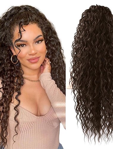  Kordelzug Pferdeschwanz Weich / Natürlich / Einfaches An- und Ausziehen Synthetische Haare Haarstück Haar-Verlängerung Locken 26 Zoll Partyabend / Party / Abend / Freizeitskleidung