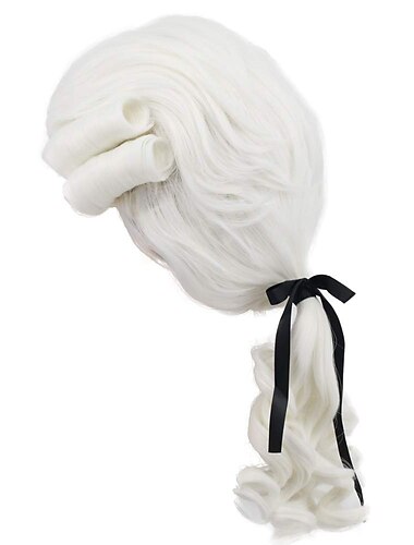  Lange Männer George Washington Cosplay lockige Gentleman-Anwalt-Perücke Karneval-Haar Halloween-Perücken