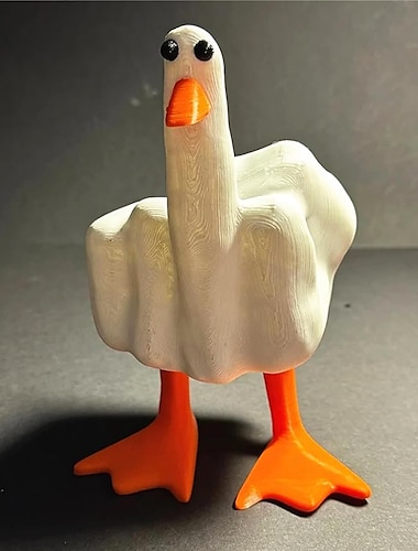  Figuras de pato con el dedo medio, divertida figura de pato, figura de pato grosero, decoración con el dedo medio, estatua de pato, estatua del dedo medio, decoración extraña, decoración de pato