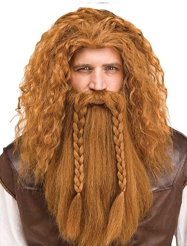  викинг парик & борода от lacey костюм Хэллоуин косплей парики