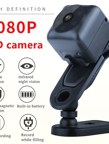  nieuwe mini 1080p hd nachtzicht beveiligingsvideo bewegingsdetectie bewakingscamera