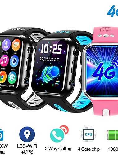  696 W5PRO Умные часы 1.83 дюймовый дети Смарт часы Телефон Bluetooth 4G Педометр Напоминание о звонке будильник Совместим с Android iOS Дети GPS Хендс-фри звонки Фотоаппарат IP 67 Корпус для часов 41