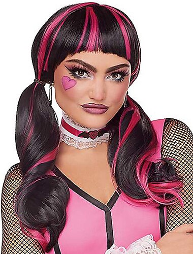  Peluca de Draculaura - Pelucas para fiestas de cosplay de Monster High Pelucas de carnaval