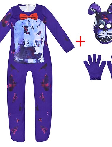  FNAF Fünf Nächte bei Freddy's Glamrock Freddy Party Cosplay Videospielkostümefor Kinder Kinder