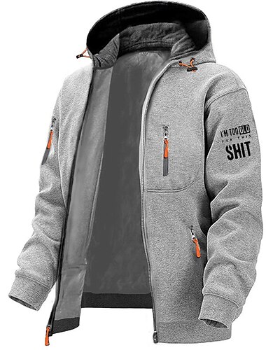  Hombre Letra Estampados Sudaderas Manga Larga Sudaderas Con Capucha Moda Diario Vacaciones Noche Primavera & Otoño Azul Oscuro Gris Oscuro Gris Ropa Diseñador S M L XL 2XL 3XL