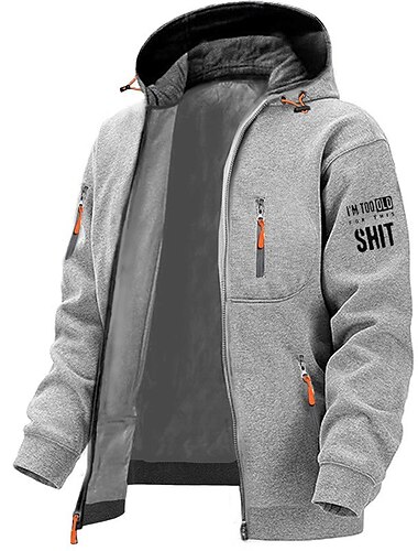  Bokstav Grafiska tryck Herr Mode Huvtröja Semester Utekväll Streetwear Huvtröjor Mörkblå Mörkgrå Långärmad Huva Mönster Vår & Höst Designer Hoodie Sweatshirt