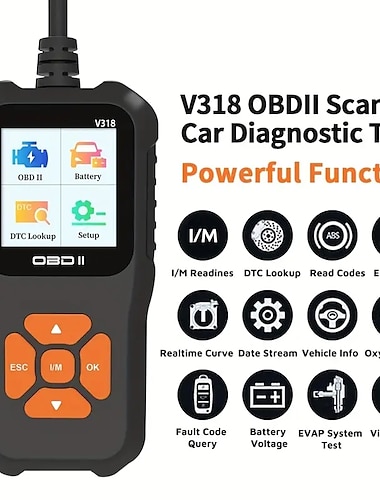  obd2-autoscanner diagnosticeert voertuigfouten onmiddellijk met kleurenscherm & foutcode lezer