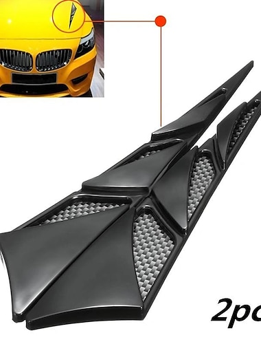  これらのスタイリッシュなユニバーサルフードベントエアサイドフローインテークカバーで車の外観をアップグレードしてください。