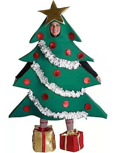  Kerstbomen Cosplay kostuum Feestkostuum Volwassenen Voor heren Dames Een stuk Prestatie Feest Maskerade Makkelijk carnavalskostuum