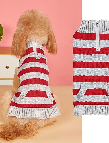  Hund Katze Pullover Jumper Mode Niedlich Winter Atmungsaktiv Weich Waschbar Bequem Outdoor Alltagstauglich Hundebekleidung for Bichon Frise Zwergspitz Baby Haustier Papillon Klein