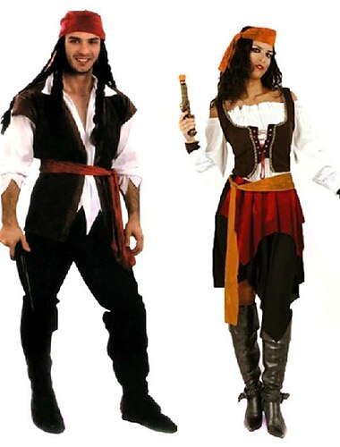  couples pirate cosplay costume tenues mascarade hommes femmes film cosplay tenues cosplay costume halloween carnaval mascarade