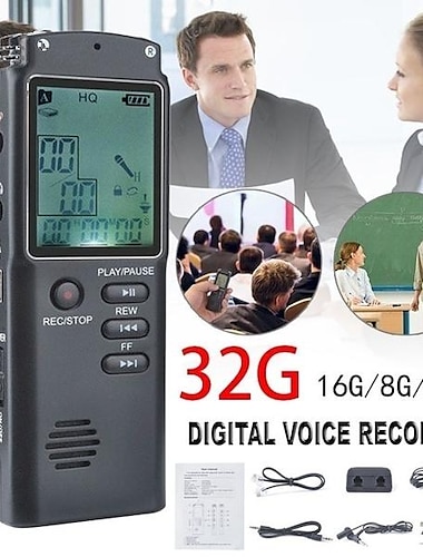  alta qualità 8g/16g/32g registratore vocale ricaricabile registratore audio digitale registratore vocale lettore mp3 penna di registrazione