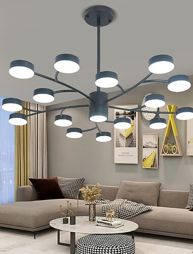  9ライト 80 cm 調光可能 スプートニクデザイン シャンデリア メタル アクリル モダンスタイル スプートニク 幾何学的 塗装仕上げ LED 近代の 110-120V 220-240V 110〜240 V