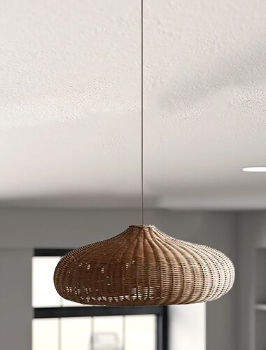  נברשת במבוק רטרו קש 17/48/55 ס"מ e27 תאורת תקרת נברשת ישימה לסלון חדר שינה מסעדה קפה בר מסעדה מועדון 110-240v