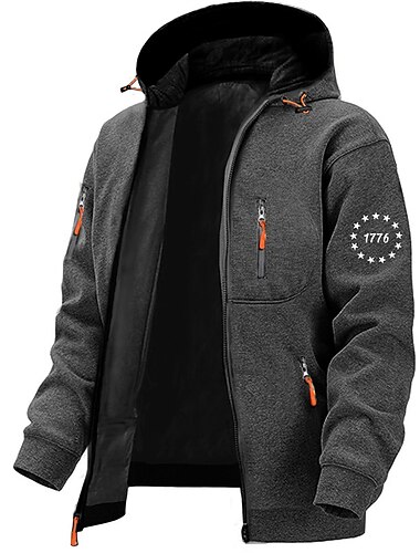  Hombre Graphic Letra Manga Larga Sudaderas Con Capucha Ropa de calle Design Deporte Casual Primavera & Otoño Azul Marino Gris Oscuro Gris Ropa Diseñador S M L XL XXL 3XL