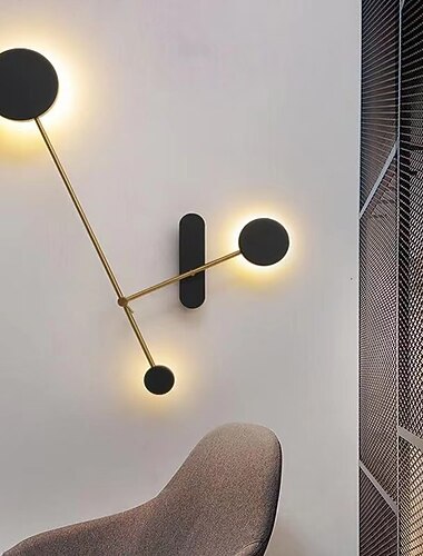  lightinthebox luzes de parede led lâmpada de parede moderna indústria redonda lâmpadas de parede de metal quarto lâmpada de cabeceira led arandela luminárias preto interior loft casa branco quente