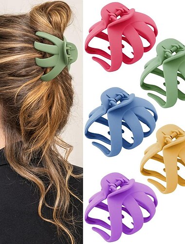 1pc ヘアクリップ特大爪クリップ太い髪用大きなヘアクリップ 3.15 インチビッグタコヘアクリップジャンボヘア爪ヘアアクセサリー女性女の子用アソートカラー