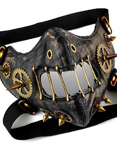  Hannibal Lecter Masque Accessoires d'Halloween Adulte Homme Femme Horreur Déguisement effrayant Halloween Carnaval mardi Gras Costume de carnaval facile