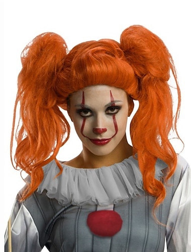  Peluca de Pennywise de It para mujer, pelucas de fiesta de cosplay de Halloween