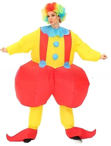  Clown Carnavalskostuum Cosplay kostuum Opblaasbare kostuums Volwassenen Uniseks Grappig kostuum Feest Halloween Carnaval Mardi Gras Makkelijk carnavalskostuum