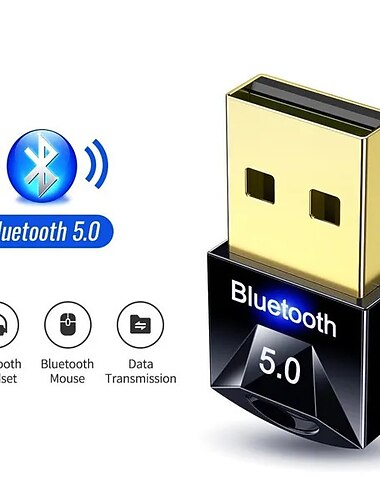  usb bluetooth 5.0 adapter dongel för pc dator trådlös mus tangentbord ps4 aux audio bluetooth 5.0 mottagare sändare