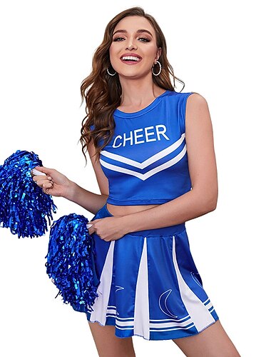  ragazza pon pon Vestiti Carnevale Costume cosplay Mini-gonna Uniforme Per adulto Per donna Costume sexy Prestazioni Feste Carnevale martedì grasso Costume di Carnevale facile