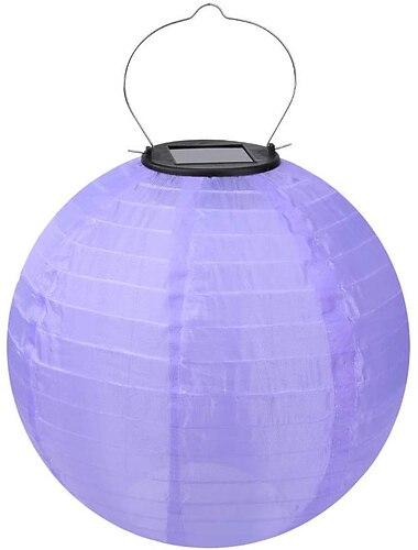  lampioane cu energie solară de 12 inchi, impermeabile, în aer liber, din pânză de nailon, lampi de hârtie, felinare de grădină.