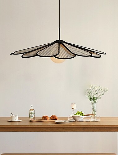  led hanglamp rotan hout 50 cm kroonluchters, minimalistische stijl led hanglamp, eetkamer nachtkastje plafondlamp 110-240 v