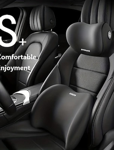  Starfire coche reposacabezas lumbar espuma de memoria coche almohada para el cuello conjunto de almohada asiento del coche cojín trasero almohadilla para la cintura del conductor