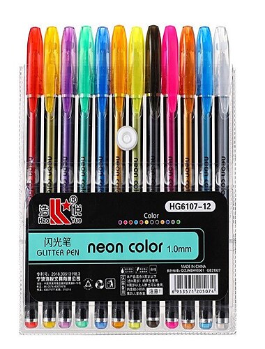  glitter gel pen farve neutral pen kuglepen hånd konto pen børns lysende blinkende stjerner speciel farve til notetagning