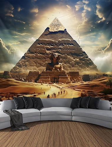  egyptisk pyramid hängande gobeläng väggkonst stor gobeläng väggmålning dekor fotografi bakgrund filt gardin hem sovrum vardagsrum dekoration