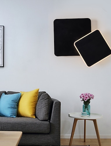  Lightinthebox LED-Wandleuchte für den Innenbereich, drehbar, 300 runde quadratische Wandleuchte, lang, Heimdekoration, Beleuchtungskörper, Wandbeleuchtung für den Innenbereich, für Wohnzimmer,