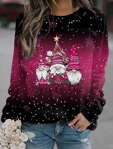  Jul julenissen Pullover Morsom julegenser Animé 3D-utskrift 3D Graphic Til Par Herre Dame Voksne Jul 3D-utskrift Fest Festival
