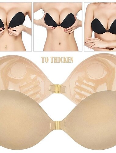  adhesivos para pezones transpirables y sin costuras para sujetador de pasta push up - antideslizante y anti-flacidez - lencería de mujer y accesorios de ropa interior